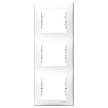 SDN5801321 Schneider Electric Sedna - vertical 3 - gang frame - white - Gabby Electric