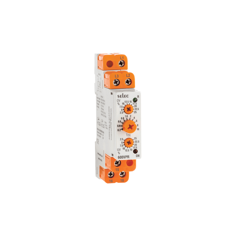 Selec 600VPR-310/520-CE Voltage Protection Relay 3P 310-520V AC 1 C/O