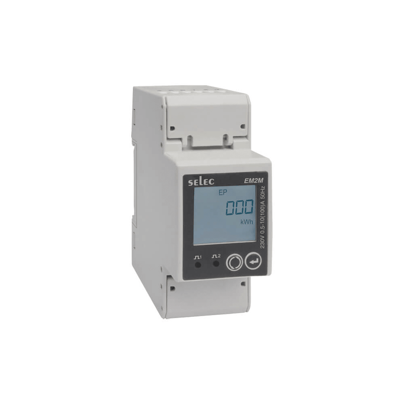 Selec EM2M-1P-C-100A Energy Meter 1P 100A Direct DIN Rail RS485 Modbus