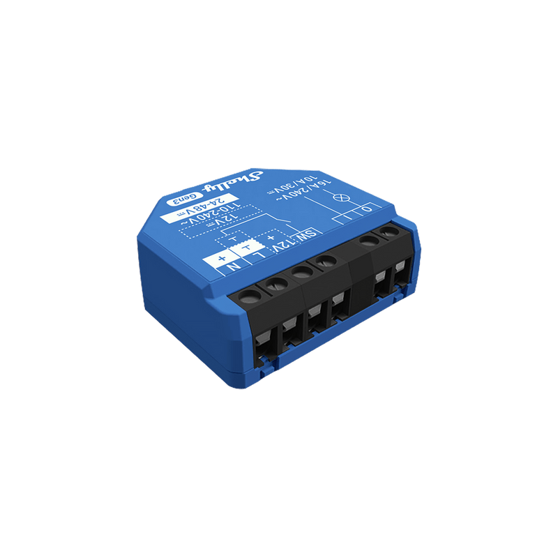 Shelly 1 Gen3 WiFi Smart Relay Switch 16A Potential-Free Contact