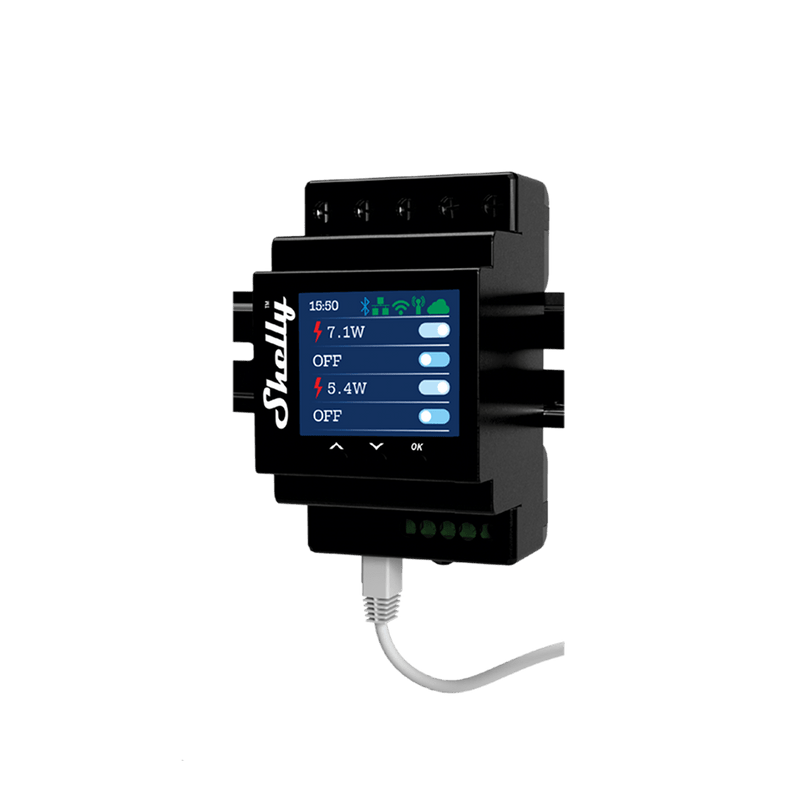 Shelly Pro 4PM WiFi LAN DIN Rail 4-Channel Smart Relay 16A Metering