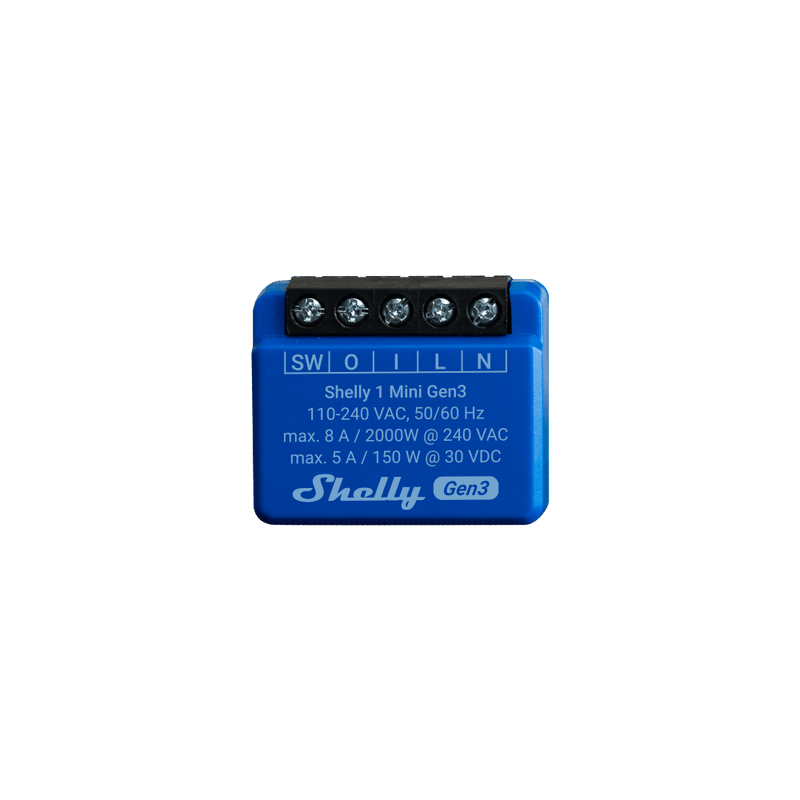 Shelly S3SW-001X8EU 1 Mini Gen3 WiFi smart relay potential-free contact