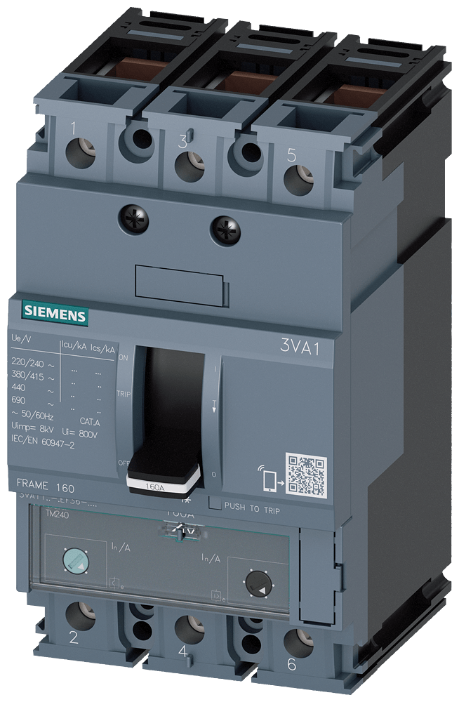 Siemens 3VA1163 - 3EF36 - 0AA0 MCCB 3P 63A 25kA
