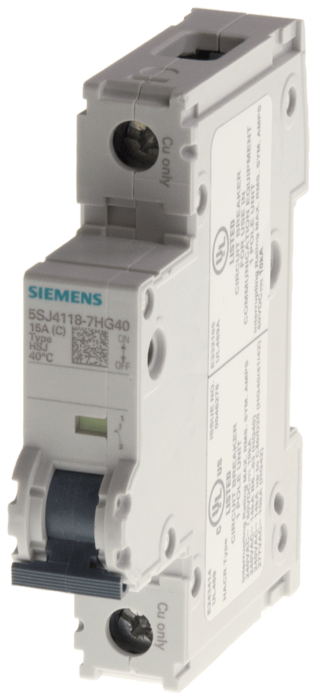 Siemens 5SJ4102 - 7HG40 Miniature Circuit Breaker 1P C2A 240 V / 400 V – 14 kA - Gabby Electric