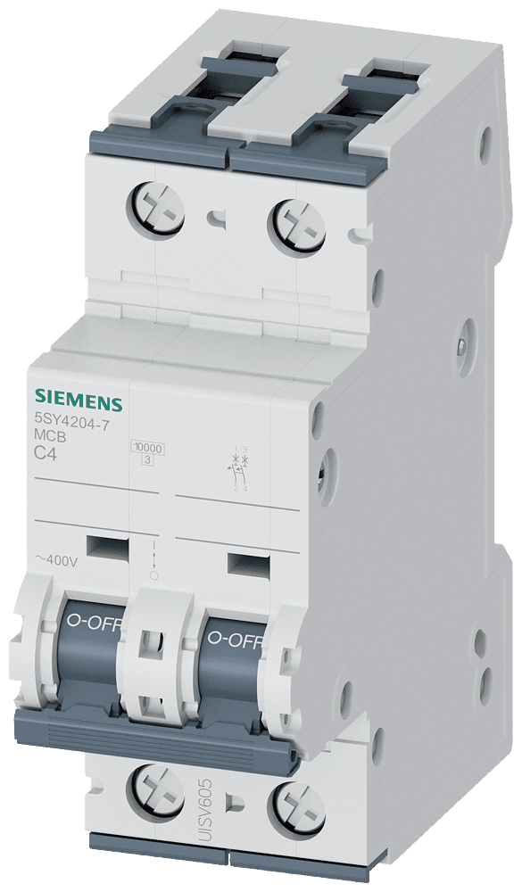 Siemens 5SY4210 - 7 2 - Pole Miniature Circuit Breaker 10 A Type C - Gabby Electric