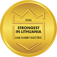Strongest in Lithuania 2026 - Creditinfo certificate, UAB Gabby Electric