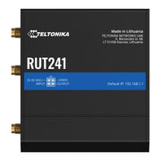 Teltonika RUT241 RUT241010000 4G LTE Cat 4 Industrial Router, top view