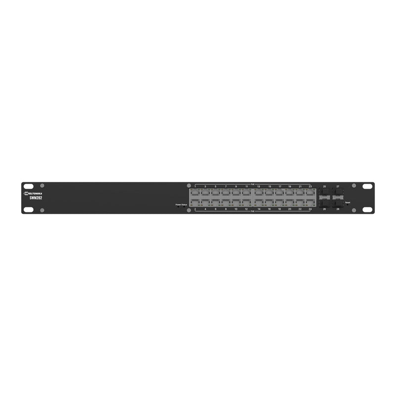 Teltonika SWM282 SWM282000700 Managed PoE+ Switch, front side