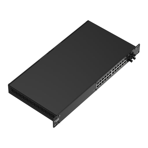 Teltonika SWM282 SWM282000700 Managed PoE+ Switch, angled view
