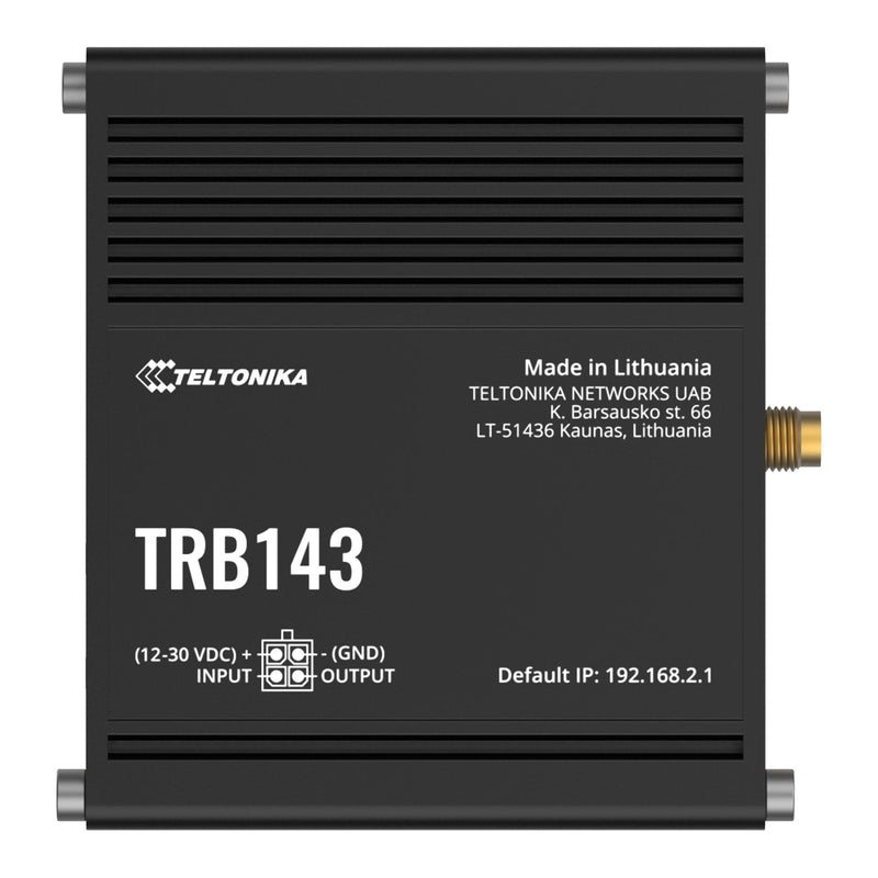 Teltonika TRB143 TRB143000000 4G LTE Cat 4 Industrial M-Bus Gateway, top view