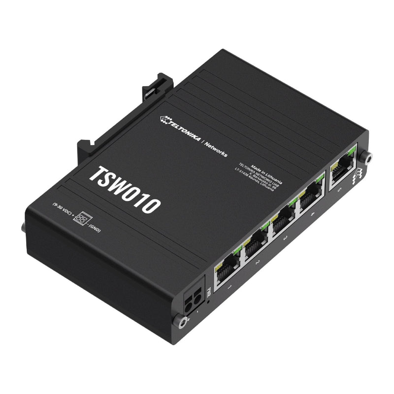 Teltonika TSW010 TSW010000000 Unmanaged DIN Rail Switch, product photo