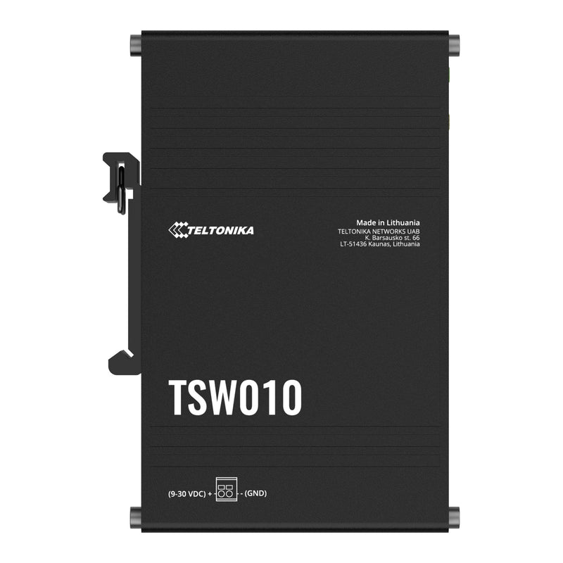 Teltonika TSW010 TSW010000000 Unmanaged DIN Rail Switch, top view