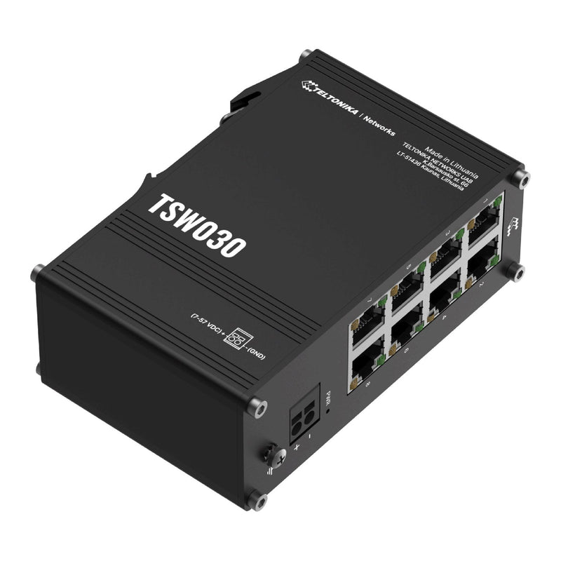 Teltonika TSW030 TSW030000000 Unmanaged DIN Rail Switch, product photo