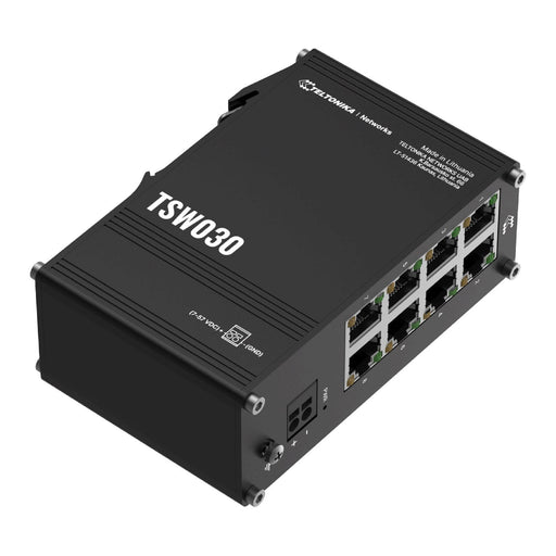 Teltonika TSW030 TSW030000000 Unmanaged DIN Rail Switch, product photo