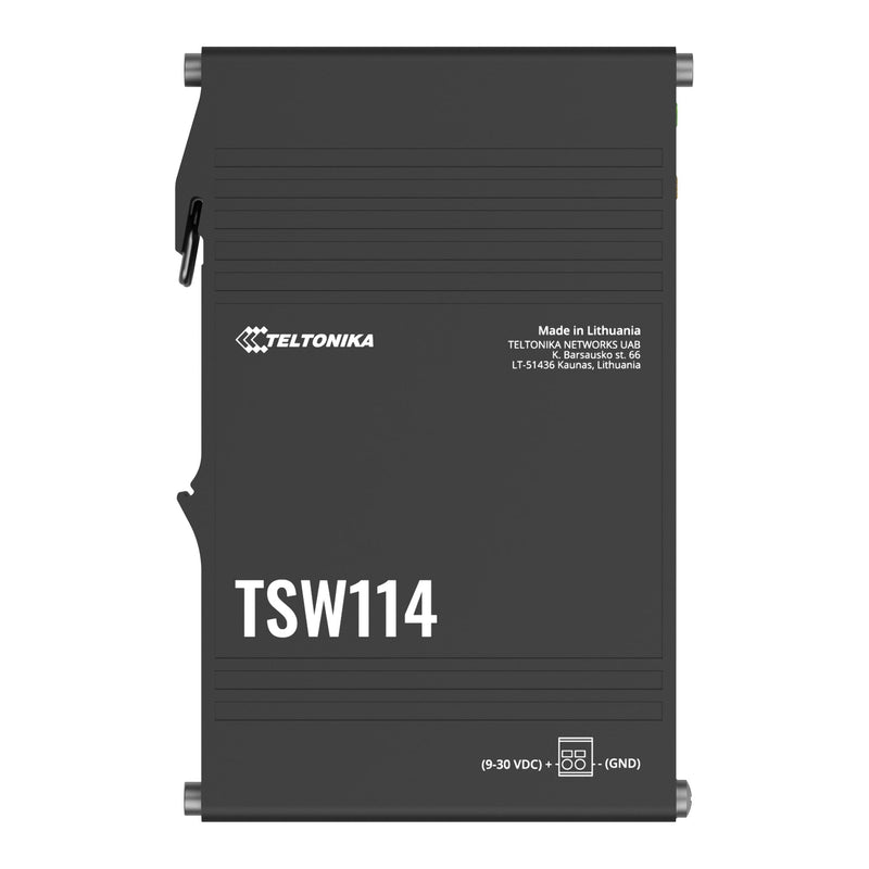 Teltonika TSW114 TSW114000000 Unmanaged DIN Rail Switch, top view