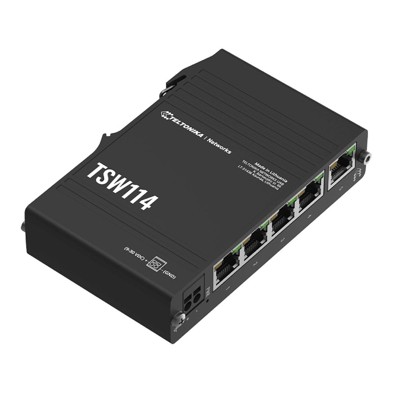 Teltonika TSW114 TSW114000000 Unmanaged DIN Rail Switch, product photo