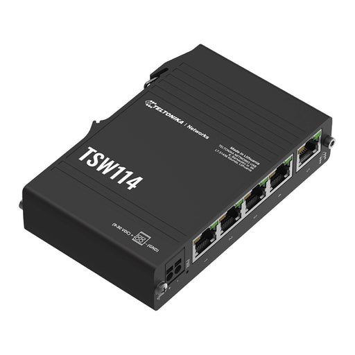Teltonika TSW114 TSW114000000 Unmanaged DIN Rail Switch, product photo