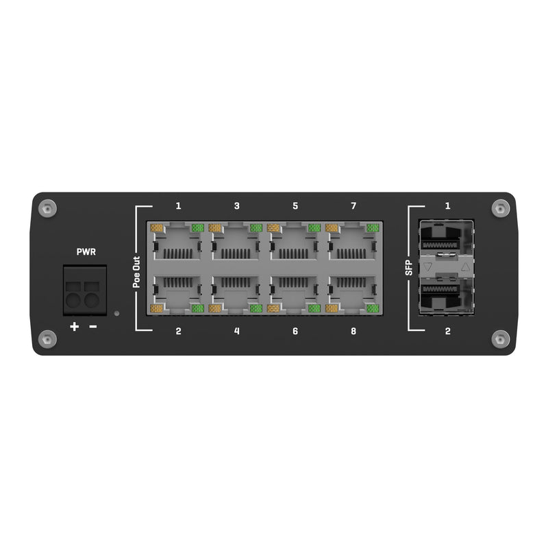 Teltonika TSW200 TSW2000000B0 PoE+ Switch, front side