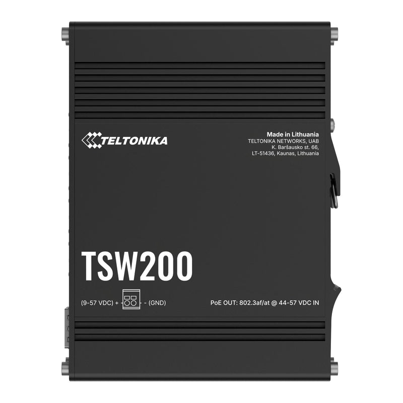 Teltonika TSW200 TSW2000000B0 PoE+ Switch, top view