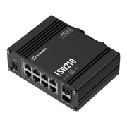 Teltonika TSW210 TSW210000040 Unmanaged DIN Rail Switch, angled view