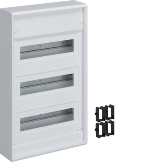 VA36CN Hager Volta Small Distribution Box, Surface - Mounted 3x12 Without Door, IP30 - Gabby Electric