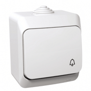 W0404030121 Schneider Electric WNT - 4H Cedar Push button with bell symbol 10A IP44, white - Gabby Electric