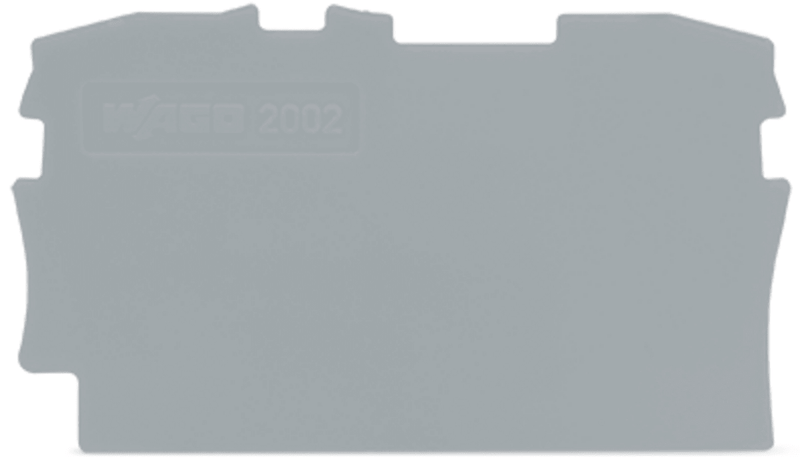 Wago 2002-1291 End and intermediate plate 0.8 mm thick gray - Pack of 25
