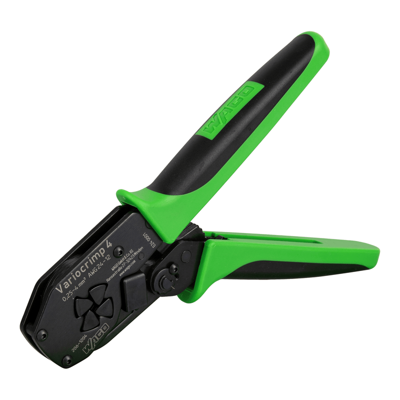 WAGO 206-1204 Variocrimp 4 Crimping Tool 0.25–4.0mm² Green/Black