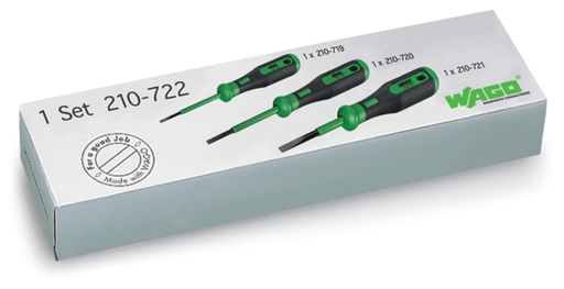 WAGO 210-722 3-Piece Operating Tool Set Partially Insulated Screwdriver Blades