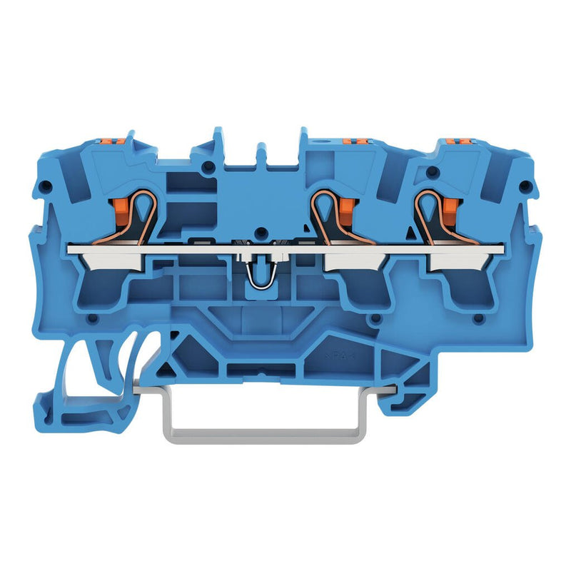 Wago 2204 - 1304 TOPJOB S 3 - Conductor Terminal Block 4mm² Blue Push - In