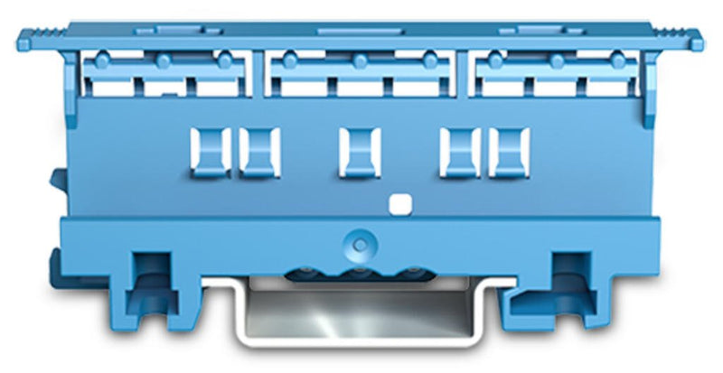 Wago 221-500/000-006 Mounting carrier 221 series (24 - 12 AWG) for DIN-35 rail/panel mount blue - Pack of 10
