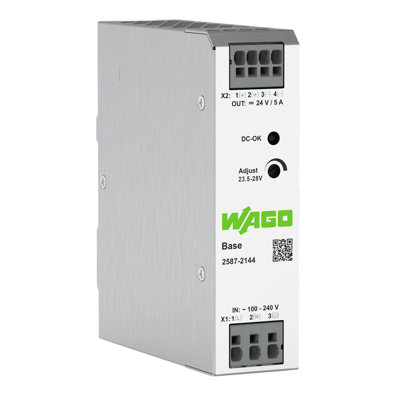 WAGO 2587-2144 Switched-Mode Power Supply 1-Phase 24 VDC 5 A 120 W DIN Rail