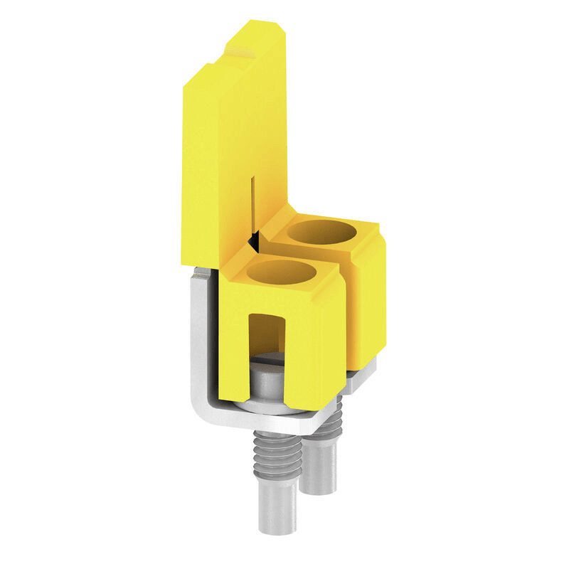 Weidmuller 1051960000 WQV 4/2 Cross-connector (terminal) 41A Number of poles: 2, yellow