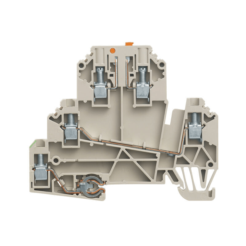 Weidmuller 1247420000 WDK 2.5/TR-DU-PE Test-disconnect terminal 2.5mm² 24A 500V, dark beige