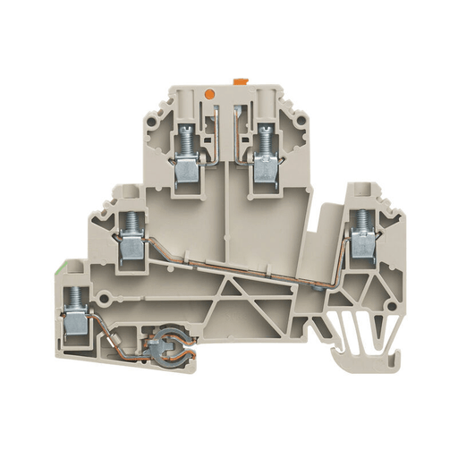 Weidmuller 1247420000 WDK 2.5/TR-DU-PE Test-disconnect terminal 2.5mm² 24A 500V, dark beige
