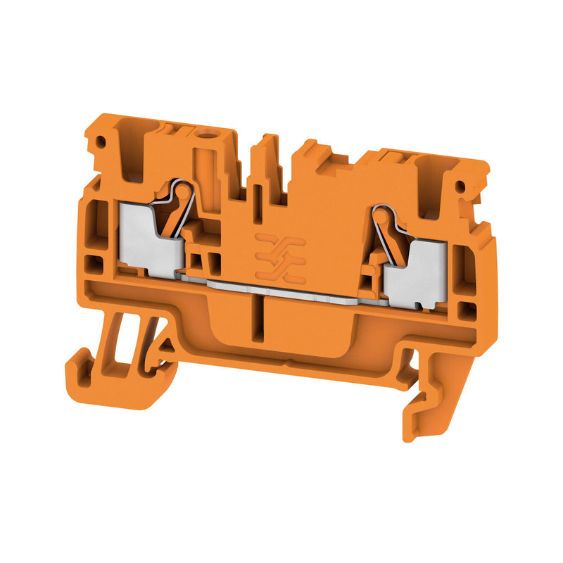 Weidmüller 1521930000 A2C 2.5 OR Feed - Through Terminal Block, PUSH IN, 2.5mm², Orange - Gabby Electric