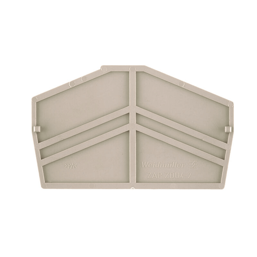 Weidmuller 1770400000 ZAP ZDU4-2 End plate (terminals) 61.5 mm x 2 mm, dark beige