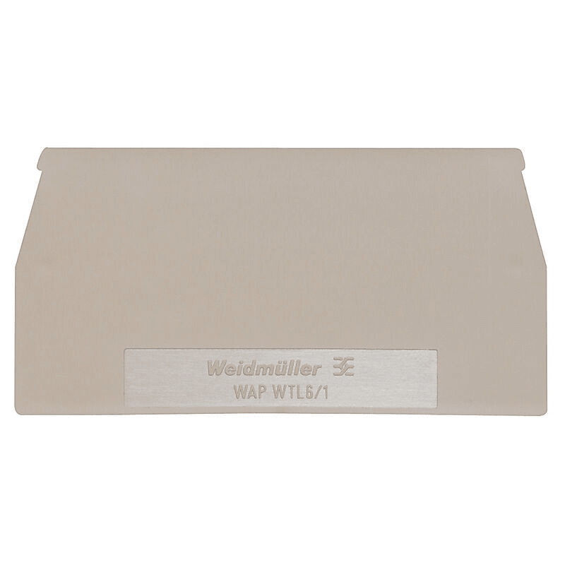 Weidmuller 1957710000 WAP WTL6/1 EN End plate for terminals, 65mmx1.5mm, dark beige
