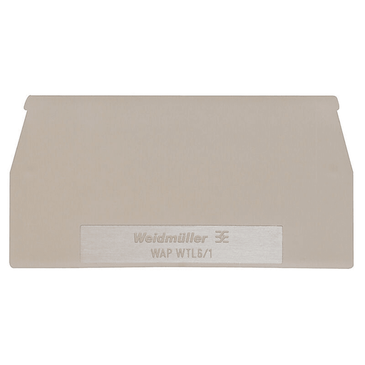 Weidmuller 1957710000 WAP WTL6/1 EN End plate for terminals, 65mmx1.5mm, dark beige