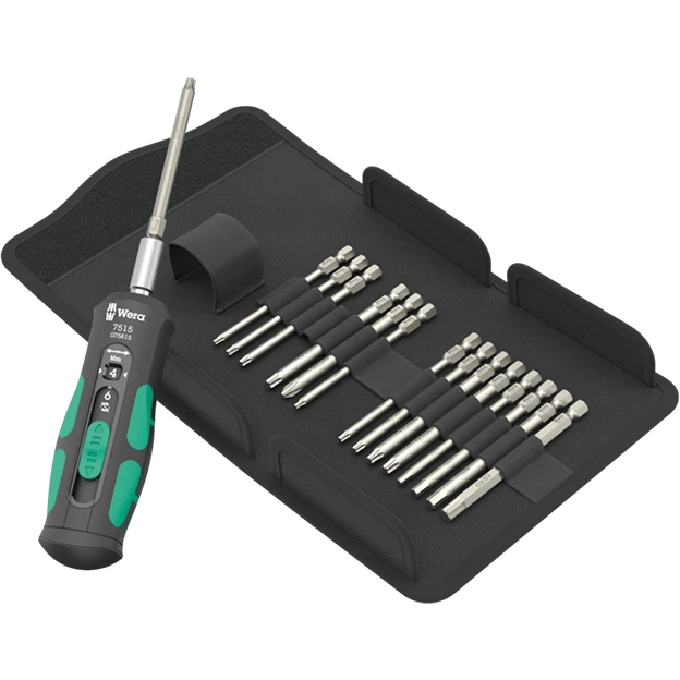 Wera 05075851001 7515/16 Kraftform Safe-Torque Speed Torque Screwdriver Set 2-6 Nm 16pcs