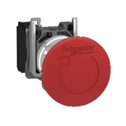 XB4BS8442 Schneider Electric Emergency Stop Button, Harmony XB4, Metal, Red Mushroom Ø40mm, Ø22mm 1NC - Gabby Electric