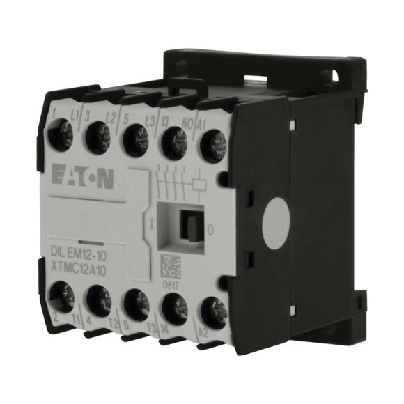 DILEM-12-10 Mini Contactor, 3 Poles, 12A, 5.5kW, 230VAC, 1 Normally Open Contact, 127075