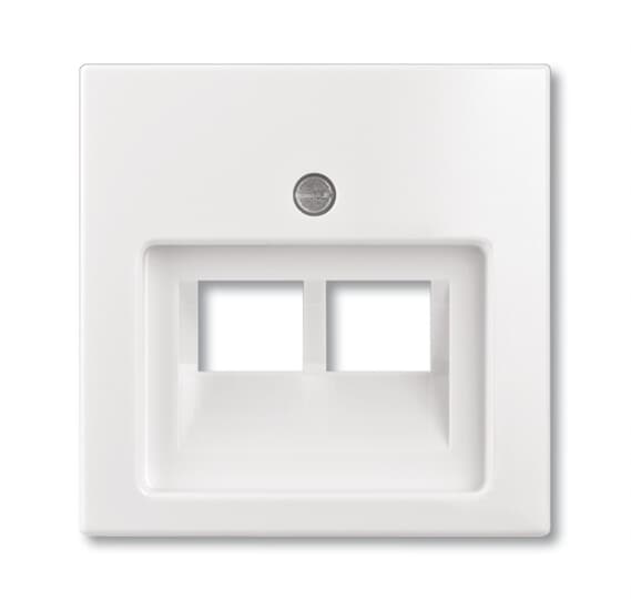 2CKA001753A0095 1803-02-94-507 Cover Plates (partly incl. Insert) UAE/IAE (ISDN) 2 gang alpine white - Basic55
