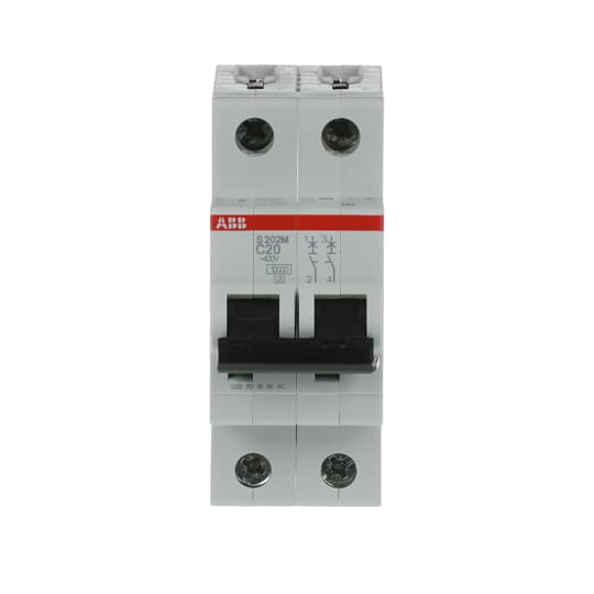 2CDS272001R0204 S202M-C20 Miniature Circuit Breaker - 2P - C - 20 A