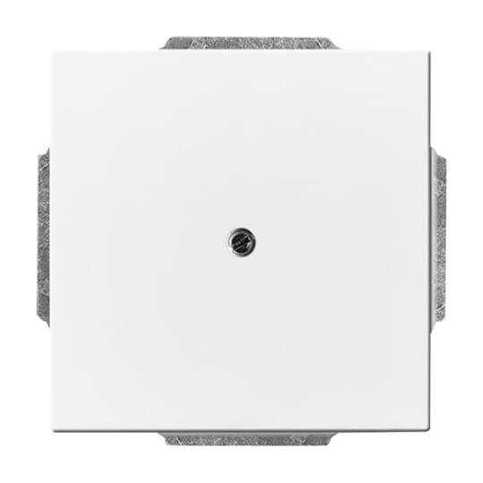 2CKA001710A3161 1742-84 Cover Plate Blind cap 1 gang with Mounting plate studio white - 63x63