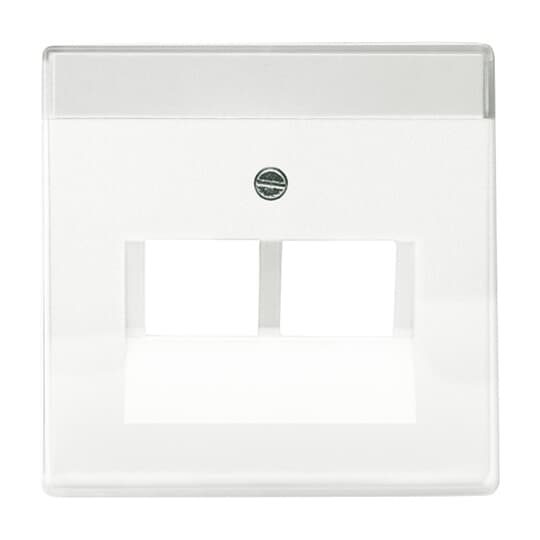 2CKA001710A3164 1803-02-84 Cover plate with labelling field UAE/IAE (ISDN) 2 gang studio white - 63x63