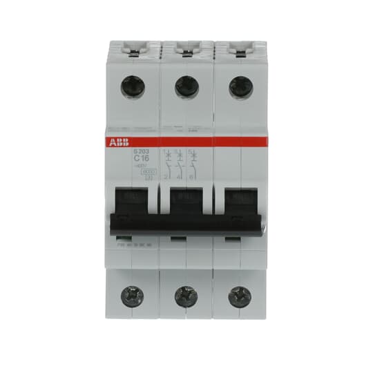 2CDS253001R0164 S203-C16 Miniature Circuit Breaker - 3P - C - 16 A