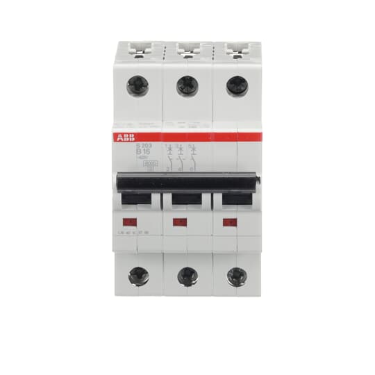 2CDS253001R0165 S203-B16 Miniature Circuit Breaker - 3P - B - 16 A