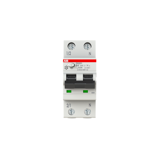 2CSR255180R1165 DS201 B16 A30 Residual Current Circuit Breaker with Overcurrent Protection