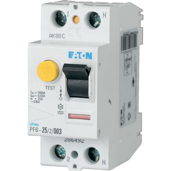 286500 PF6-63/2/003 Residual current circuit breaker 2P 63A 30mA